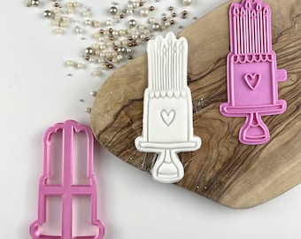 Birthday Cake Cookie Cutter and Stamp, Happy Birthday Cookie Stamp, Birthday Celebrations, Birthday Cookie Embosser, Postal Box Ideas