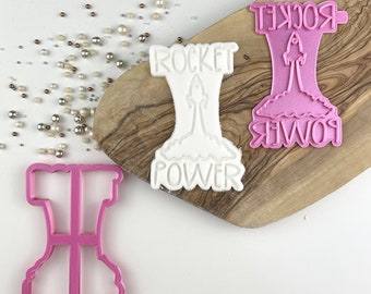 Foremka i stempel do ciastek Rocket Power, foremka do ciastek Space, wytłaczarka do fondantu, foremka do ciastek dla dzieci, stempel do lukru