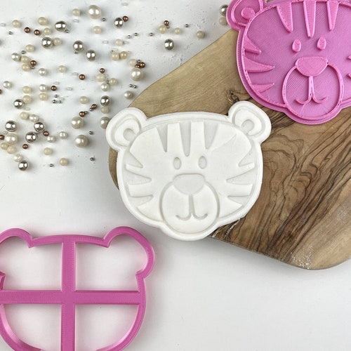 Tiger Cookie Cutter and Stamp Jungle Cookie Cutter Fondant Etsy