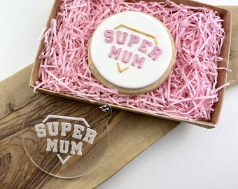 Super Mama Cookie Embosser, Gelukkige Moederdag, Mama Cookie Embosser, Gelukkige Moederdag Koekjeszegel, Postbus Ideeën