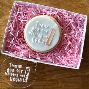 Thank You For Helping Me Grow Cookie Embosser, Teacher Cookie Stamp, Teacher Embosser, Fondant Embosser, Teacher Cookie Embosser