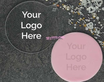Custom &#39;Your Logo&#39; Cookie Embosser, Custom Cookie Stamp, Icing Stamp, Fondant Embosser, Custom Cookie Embosser, Custom Cookie Logo