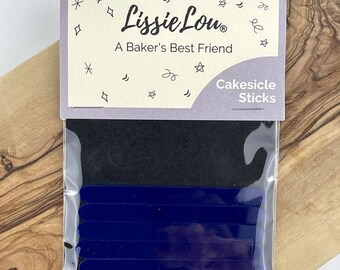 Navy Acrylic Cakesicle Lollipop Sticks, Cakesicle Sticks, Acrylic Cakesicle Sticks, Reusable Cake Pop Sticks, Acrylic Popsicle Sticks