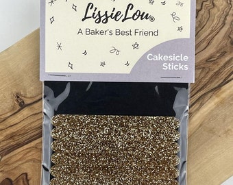 Glitter Gold Acrylic Cakesicle Lollipop Sticks, Cakesicle Sticks, Acrylic Cakesicle Sticks, Reusable Cake Sticks, Acrylic Sticks