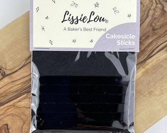 Black Acrylic Cakesicle Lollipop Sticks, Cakesicle Sticks, Acrylic Cakesicle Sticks, Reusable Cake Pop Sticks, Acrylic Popsicle Sticks