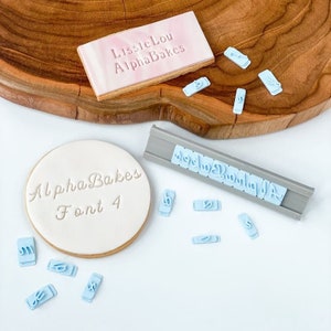 AlphaBakes Font 4 Stamp Tiles, Letras en una barra, Cookie Stamp, Letter Stamp Tiles, Number and Symbol Stamp Tiles, Postal Box Ideas
