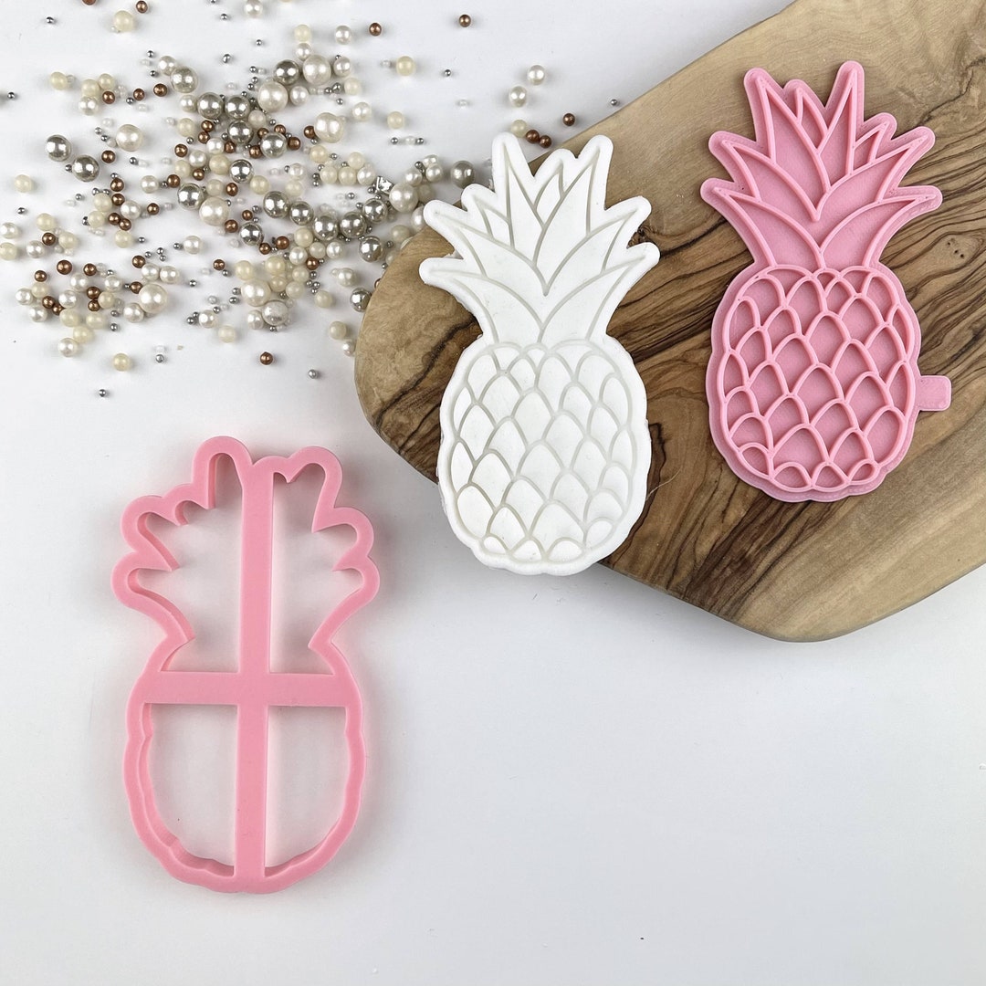Pineapple Cookie Cutter and Stamp, Summer Cookie Stamp, Beach Cookie ...