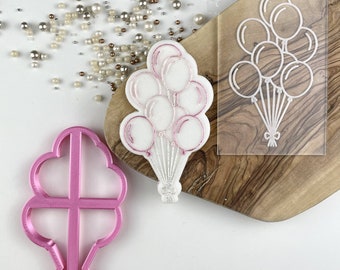 Birthday Balloons Cookie Cutter and Embosser, Happy Birthday Cookie Stamp, Birthday Celebrations, Birthday Cookie Embosser, Postal Box Ideas