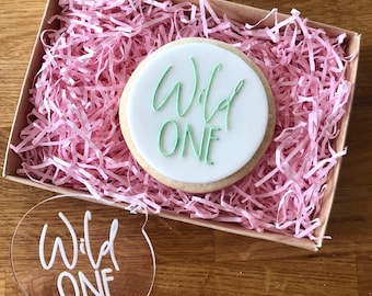 Wild One Cookie Embosser, Baby Shower Fondant Stamp