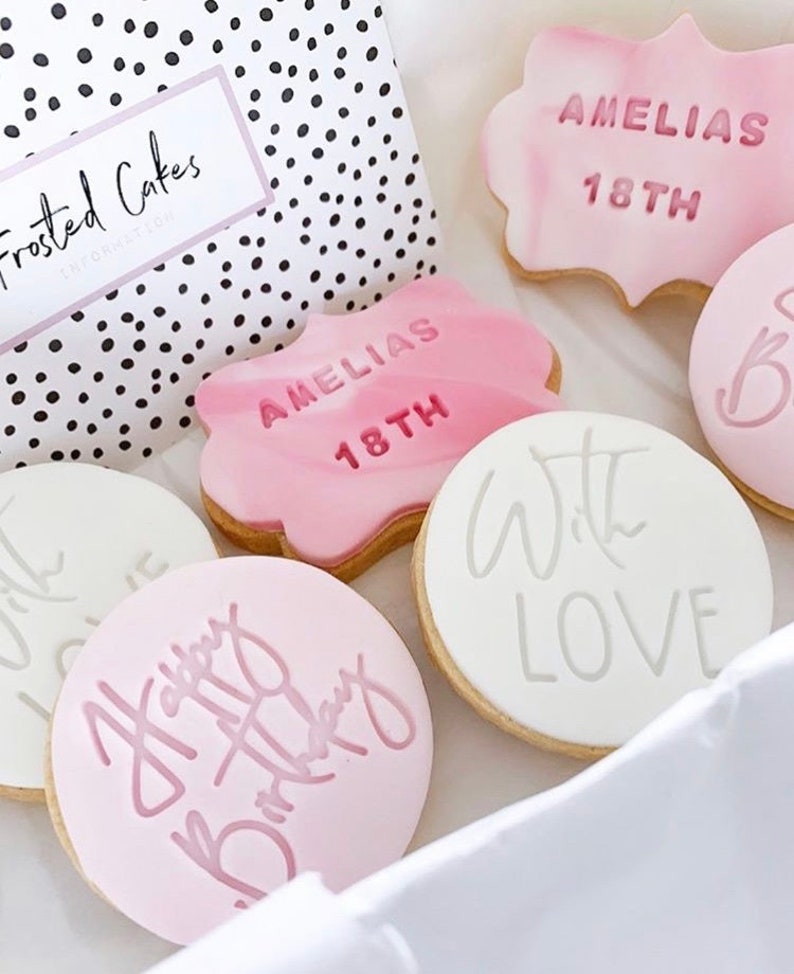 Happy Birthday Cookie Stamp Fondant Stamp Fondant Cookie Etsy