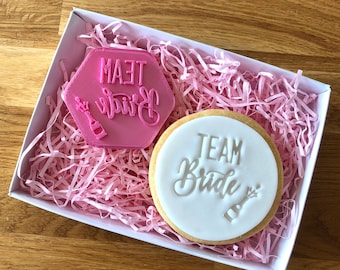 Team Bride Champagne Cookie Stamp, Hen Party Fondant Stamp