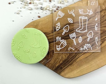 Gardening Pattern Tile Cookie Cutter and Embosser, Happy Father's Day, Father's Day Cookie Embosser, Dad Cookie Stamp, Postal Box Ideas