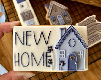 New Home with House Cookie Cutter and Embosser, New Home Cookie Cutter, Moving House Cookie Embosser, New Home Stamp, Postal Box Ideas