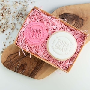 Baby Bear Wild One Style Cookie Stamp, Baby Shower Cookie Stamp, Baby Cookie Cutter, Fondant Stamp, Gender Reveal Cookie Embosser
