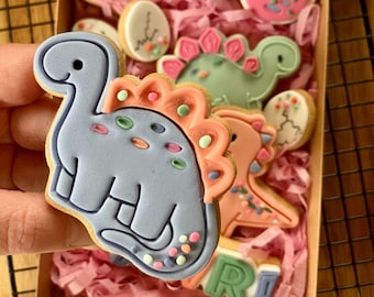 Diplodocus Cookie Cutter and Stamp, Dinosaur Cookie Cutter, Fondant Embosser, Children Cookie Cutter, Icing Stamp, Dinosaur Cookie Stamp