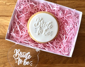 Bride to Be Cookie Embosser, Bridal Cookie Stamps, Fondant Stamp, Icing Embosser, Cookie Cutter, Fondant Cookie Stamp, Bachelorette Stamp