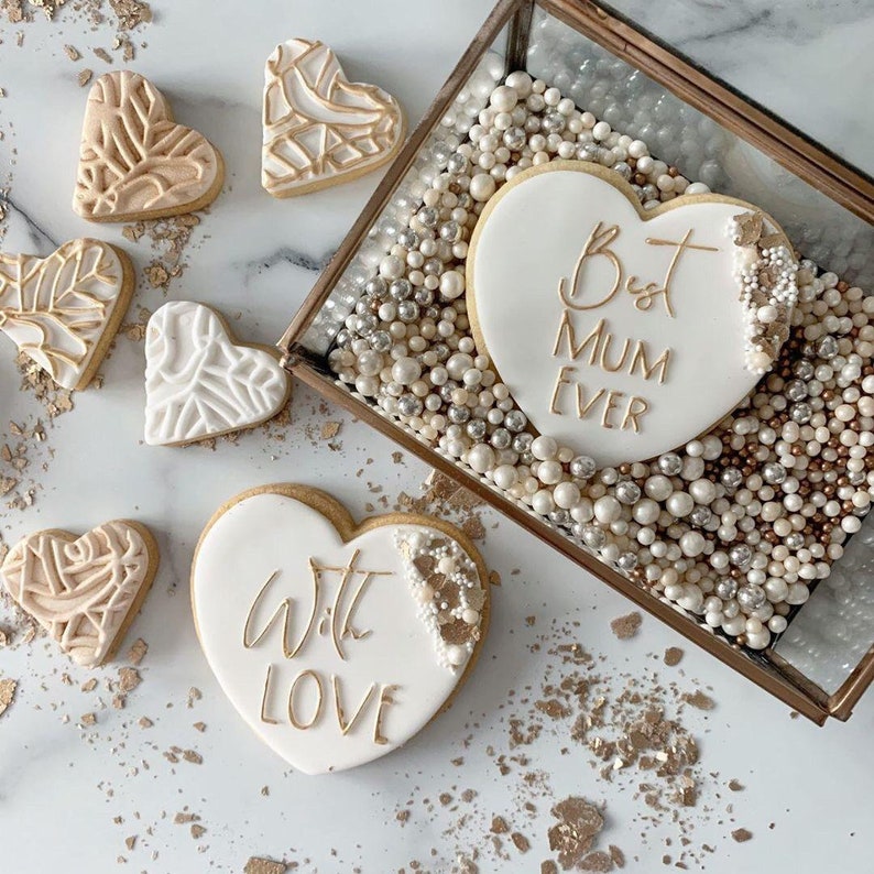 With Love Cookie Embosser Wedding Cookie Stamp Fondant Etsy UK