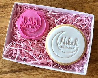 Nikah Mubarak Cookie Stamp, Fondant Stamp, Fondant Cookie Stamp, Eid Cookie Cutter, Ramadan Stamp, Icing Embosser, Eid Embosser