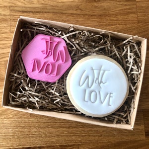 With Love Cookie Stamp, Wedding Cookie Stamp, Fondant Embosser, Wedding Icing Stamp, Cookie Cutter, Wedding Cookie Embosser, Icing Stamp