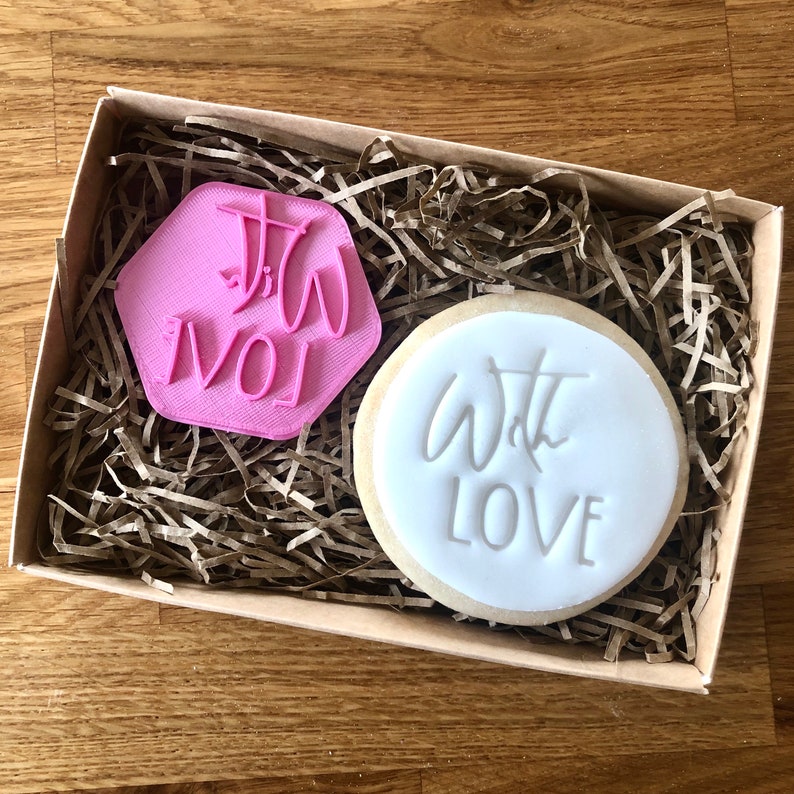 With Love Cookie Stamp Wedding Cookie Stamp Fondant Etsy
