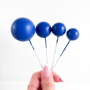 Cake Balls Set van 4 - Royal Blue Cake Decoration Cake Sphere