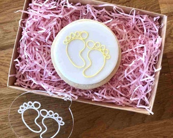 Babies Feet Cookie Embosser, Baby Shower Cookie Stamp, Baby Shower Cookie Embosser, Fondant Embosser, Baby Icing Stamp, Baby Shower Stamp