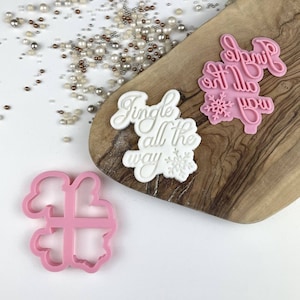 Jingle All The Way Cookie Cutter and Stamp by Frosted Cakes By Em, Christmas Cookie Cutter, Christmas Cookie Embosser, Postal Box Ideas