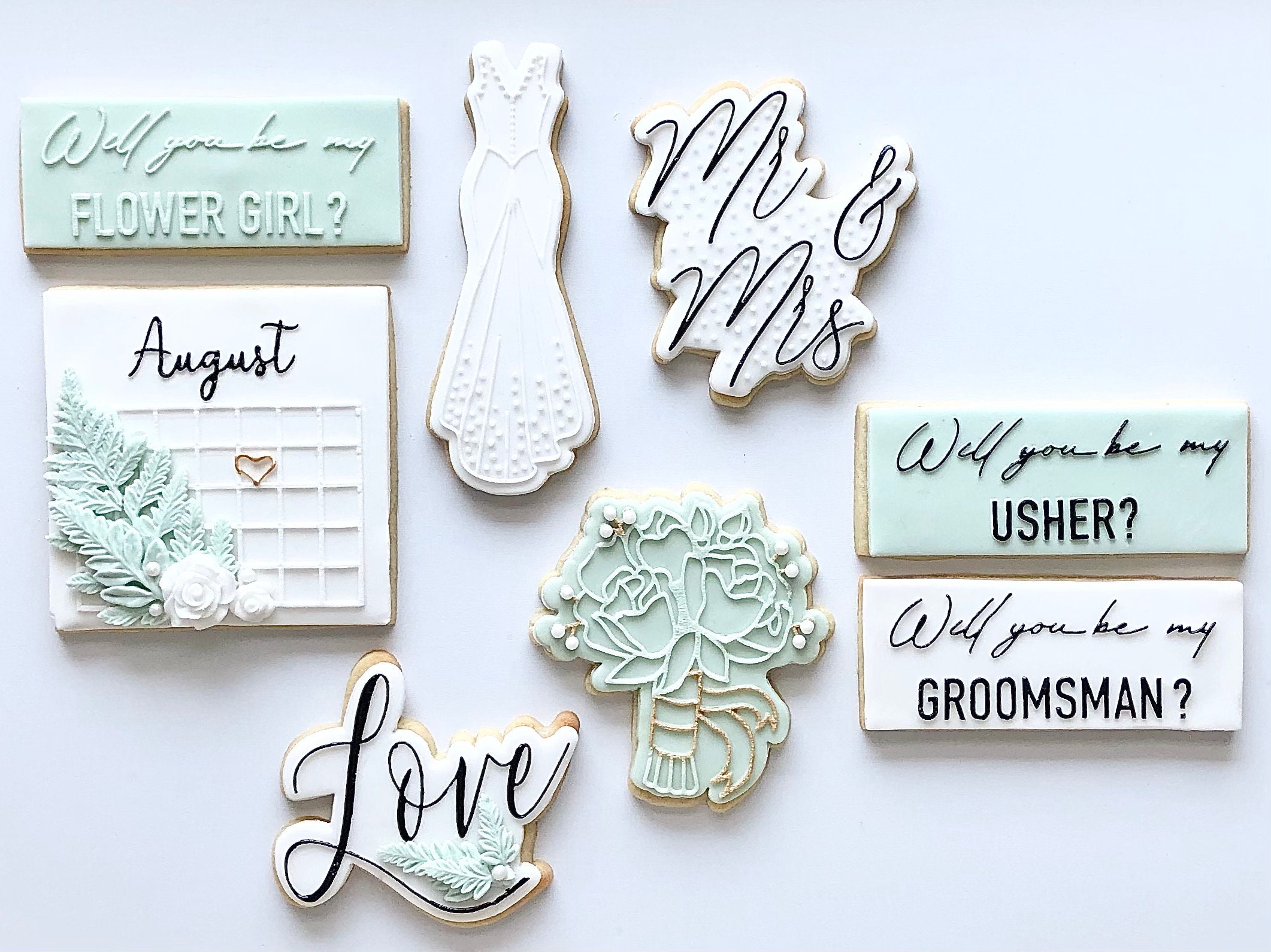 Save the Date Calendar Cookie Embosser Wedding Cookie Etsy