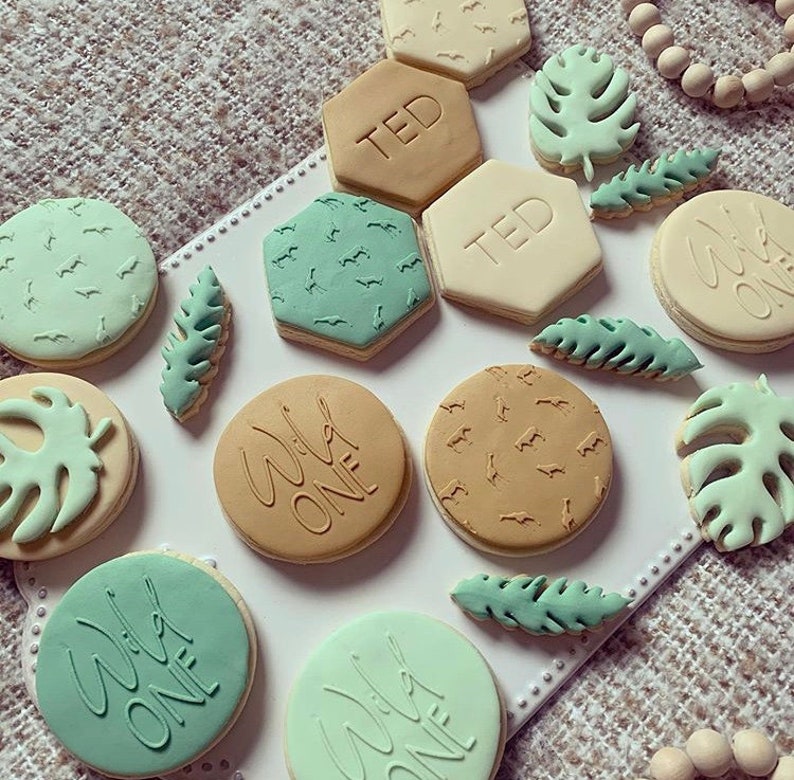 Wild One Cookie Embosser Baby Shower Cookie Stamp Baby Etsy