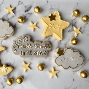 Cute Cloud Cookie Cutter and Embosser – Baby Shower Cookie Stamp ...