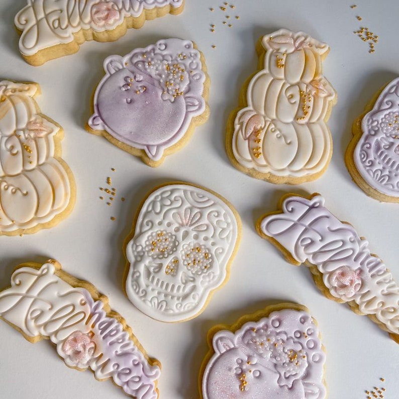 Skull Cookie Cutter and Stamp, Halloween Baking - Style 2 image 4