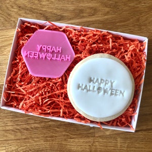 Happy Halloween Cookie Stamp, Fondant Embosser, Halloween Cookie Stamp, Halloween Fondant Stamp, Halloween Cookie Stamp, Icing Stamp