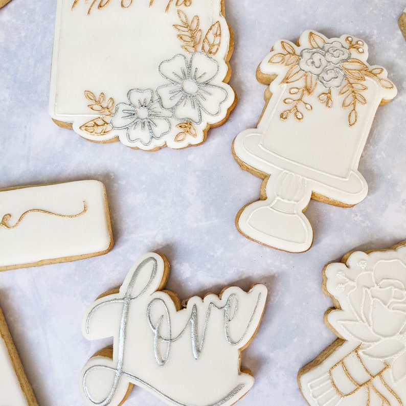 Wedding Cake With Flowers Cookie Cutter and Embosser Wedding Etsy UK