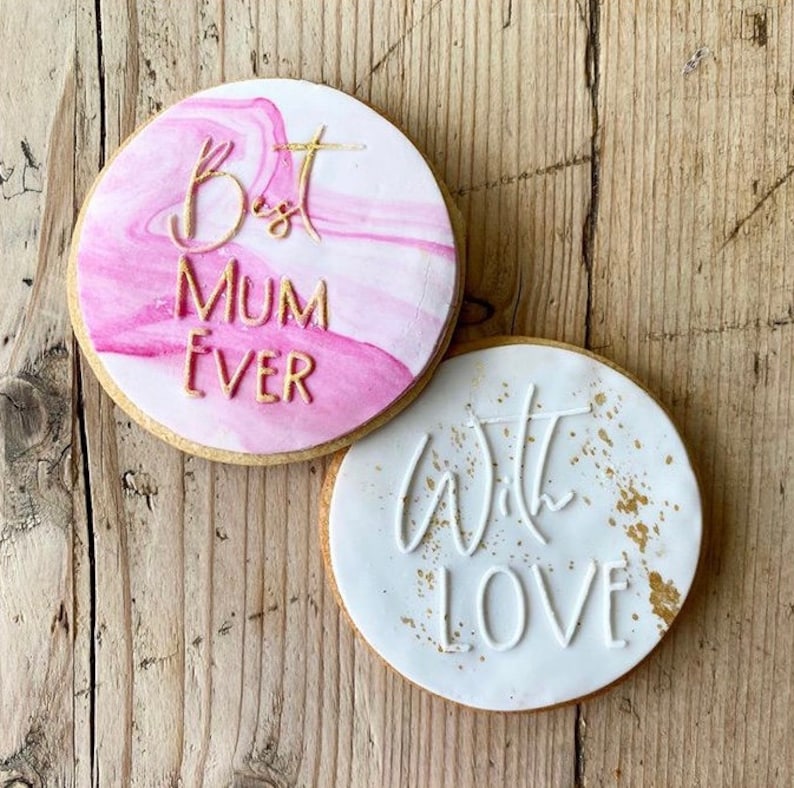 With Love Cookie Embosser Wedding Cookie Stamp Fondant Etsy
