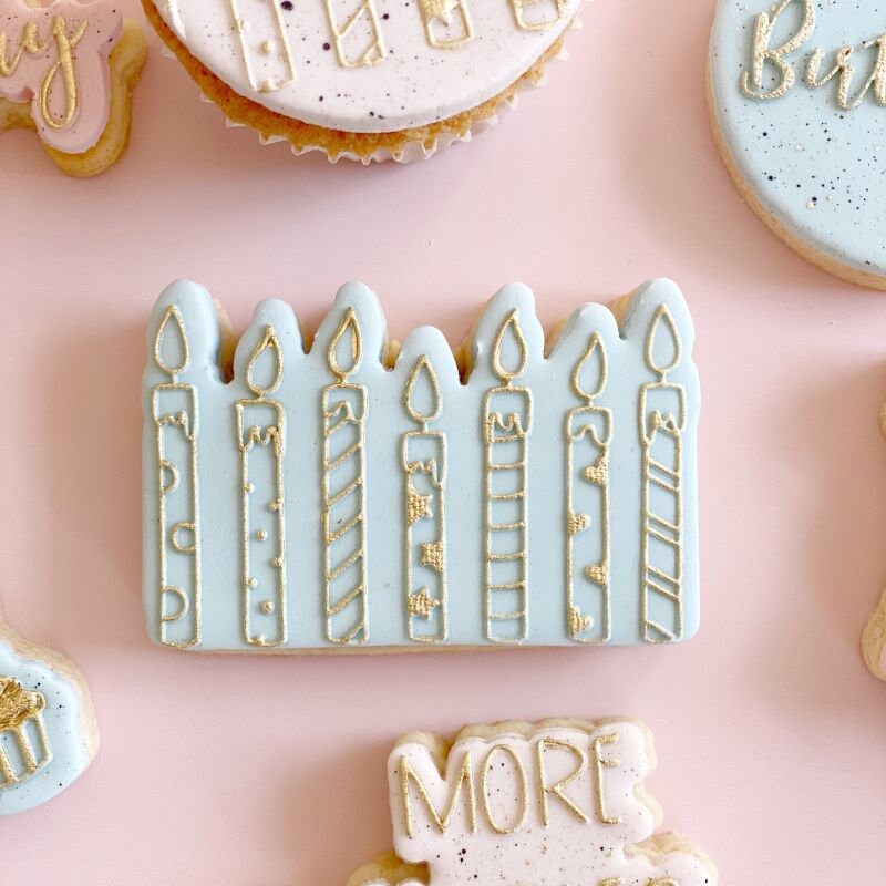 Swirls and Curls Birthday Candles Cake Cookie Cutter and Etsy