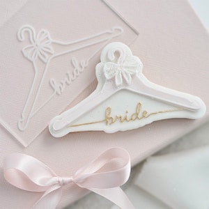 Bridal Hanger Wedding Cookie Cutter and Embosser by Catherine Marie Cake, Wedding Cookie Stamp, Wedding Cookie Embosser, Wedding Gift Ideas