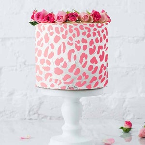 Leopard Print Cake Stencil - Full Size Design, Buttercream Stencil, Ganache Stencil, Decorating Template, Cake Decorating
