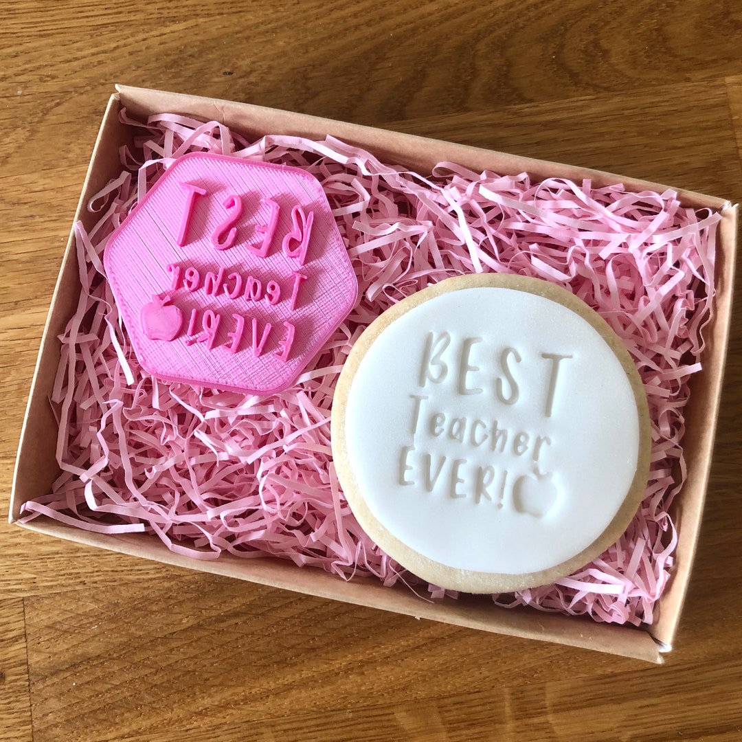 Best Teacher Ever Cookie Stamp Teacher Cookie Stamp Teacher Etsy