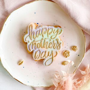 Happy Mother&#39;s Day Style 1 Cookie Cutter and Embosser, Happy Mother&#39;s Day, Mum Cookie Cutter, Mother&#39;s Day Cookie Stamp, Postal Box Ideas