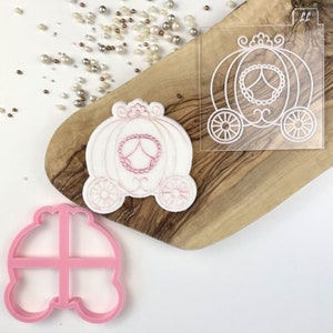 Princess Carriage Cutter and Embosser by Catherine Marie Cake, Princess Cookie Stamp, Fairy Cookie Embosser, Princess Cookie Embosser