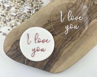 I Love You Style 2 Cookie Embosser, Happy Mother's Day, Mum Cookie Stamp, Happy Mother's Day Cookie Embosser, Postal Box Ideas
