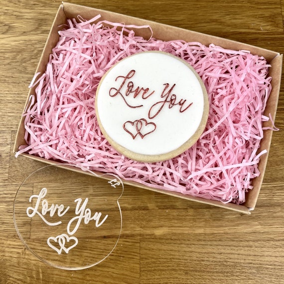 Love You Script Cookie Embosser, Mother's Day Stamp