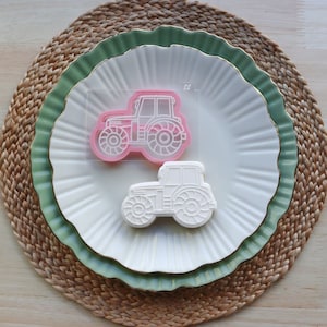 Traktor-Bauernhof-Ausstecher und Prägung, Bauernhof-Ausstecher, Fondant-Prägung, Kinder-Ausstecher, Tier-Keksstempel