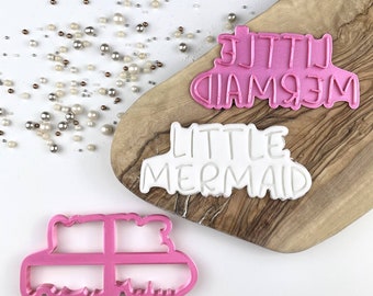 Little Mermaid Cookie Cutter and Stamp, Under the Sea Cookie Cutter, Children Cookie Cutter, Icing Stamp, Dancing Cookie Stamp