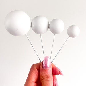 Cake Balls Set van 4 - Witte Taartdecoratie