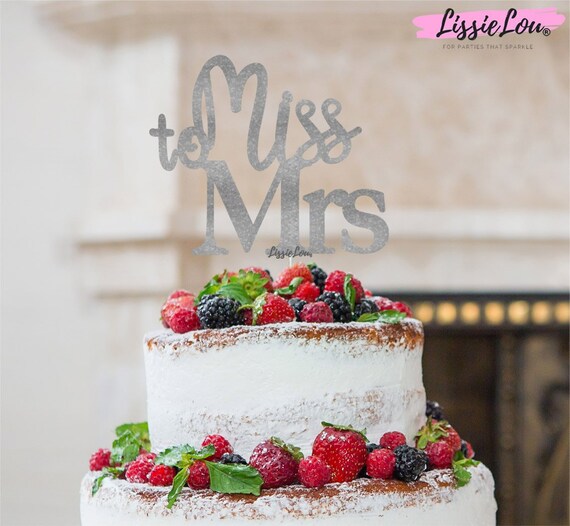Lissielou Miss a la señora Gallina Fiesta Cake Topper Brillo Tarjeta hecho en el Reino Unido