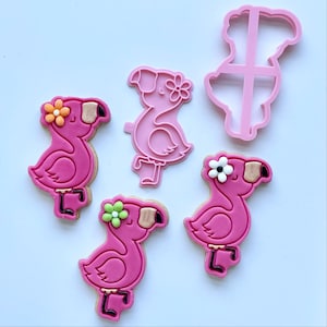 Flamingo Cookie Cutter and Stamp, Summer Cookie Stamp, Beach Cookie Embosser, Holiday Cookie Stamp, Postal Box Ideas
