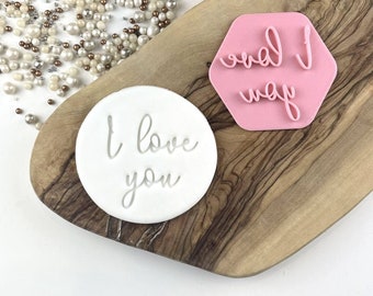 I Love You Style 2 Cookie Stamp, Happy Mother's Day, Mum Cookie Embosser, Happy Mother's Day Cookie Stamp, Postal Box Ideas