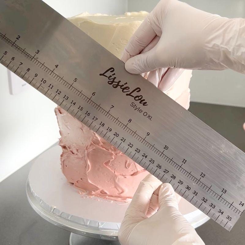 1 pz raschietto per torta in acciaio inox Double Sided Patterned Edge pettine per pasticceria strumenti per decorare torte più lisci per Mousse crema al burro  15