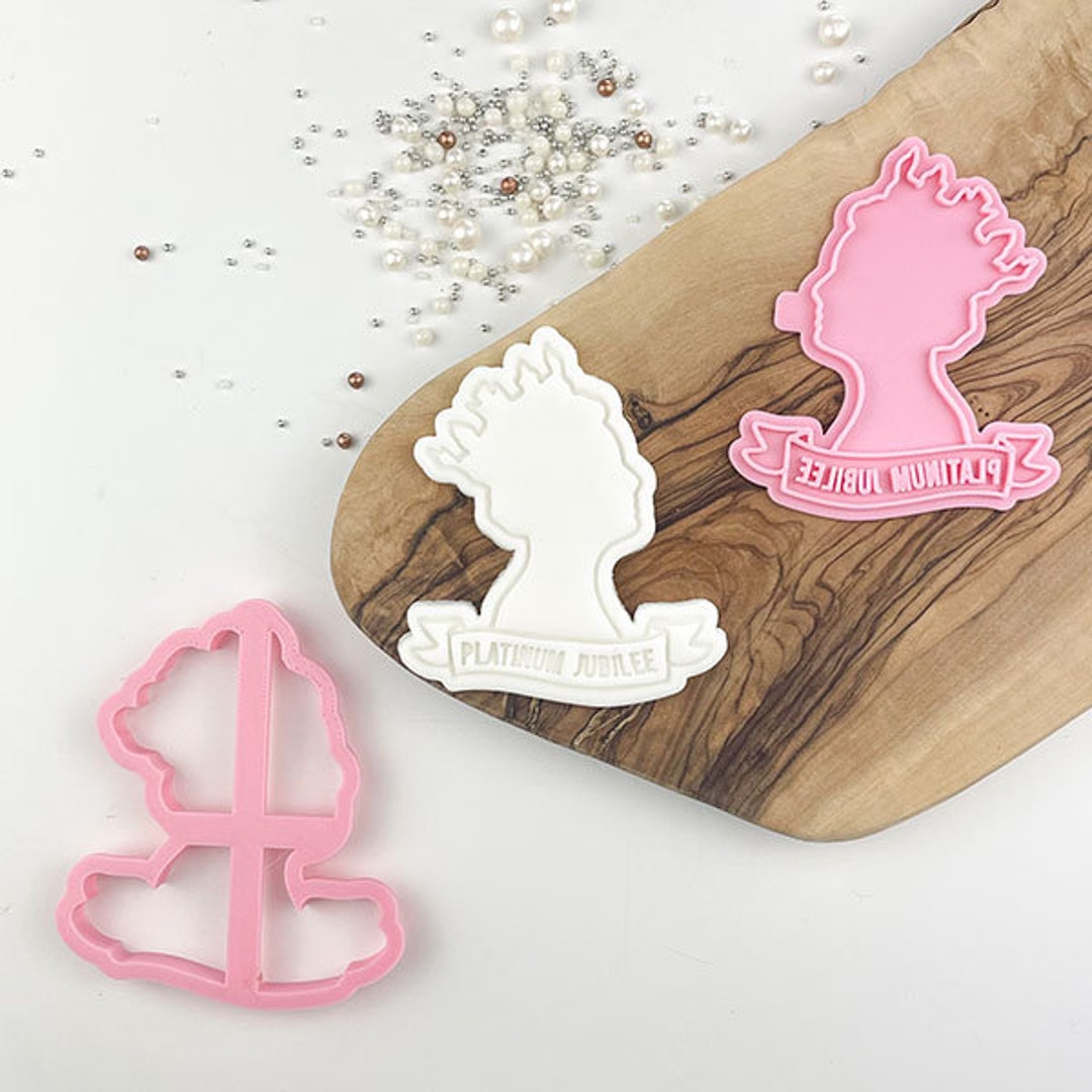 Queen's Silhouette Jubilee Cookie Cutter and Stamp, Jubilee Cookie